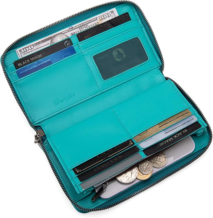 Wrangler Wallet/ Wristlet - Embroidered (Turquoise)