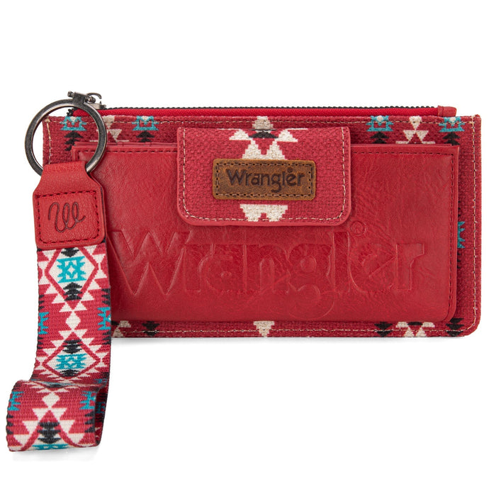 Wrangler Bi-Fold Wallet - Burgundy Aztec (WG139-W013BDY)