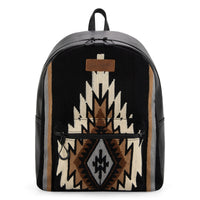 Wrangler Aztec Knitted Leather Backpack - Black (WG174-9115BK)