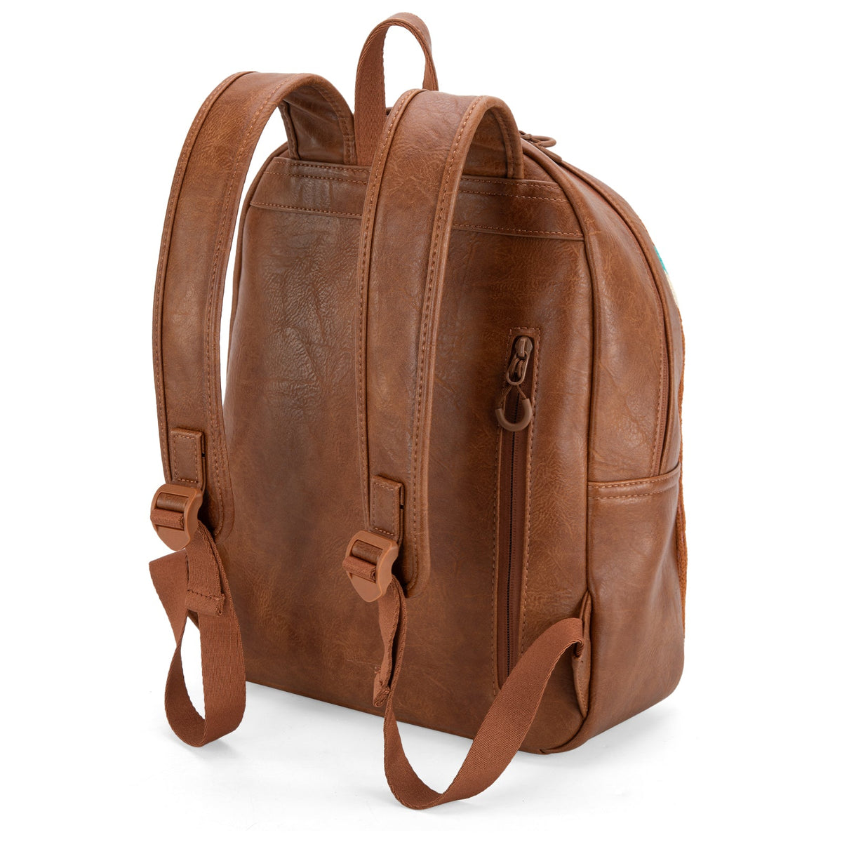 Wrangler Aztec Knitted Leather Backpack - Brown (WG174-9115BR)