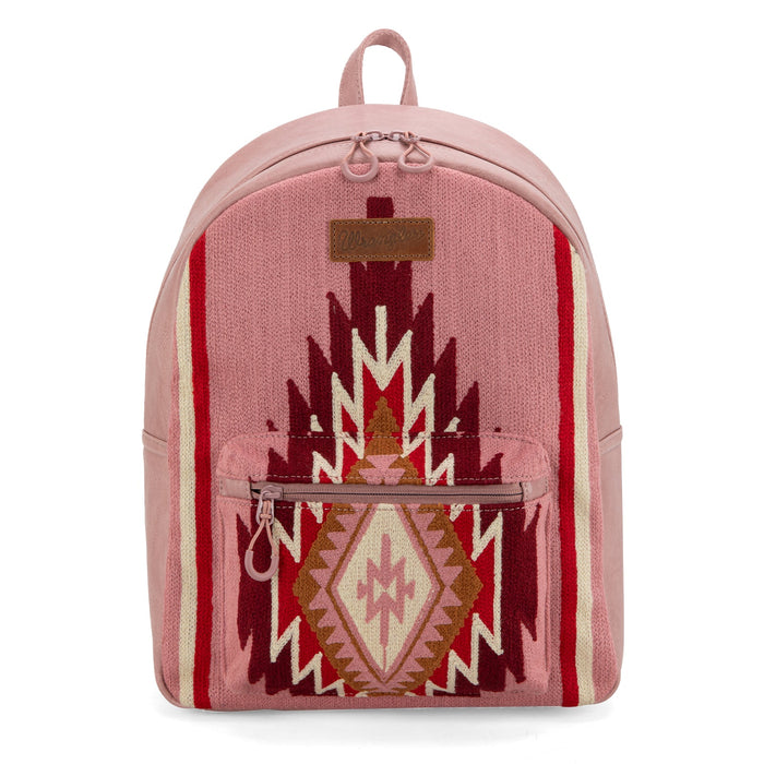 Wrangler Aztec Knitted Leather Backpack - Pink (WG174-9115PK)