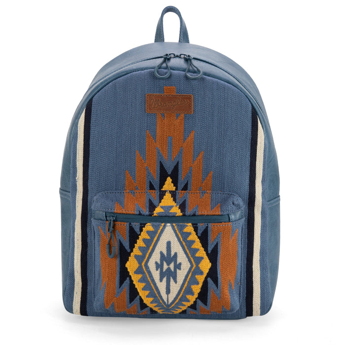 Wrangler Aztec Knitted Leather Backpack - Jean (WG174-9115JN)