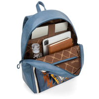 Wrangler Aztec Knitted Leather Backpack - Jean (WG174-9115JN)