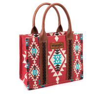 Wrangler Southwest Print Tote - Burgundy (WG2203-8120SBDY)