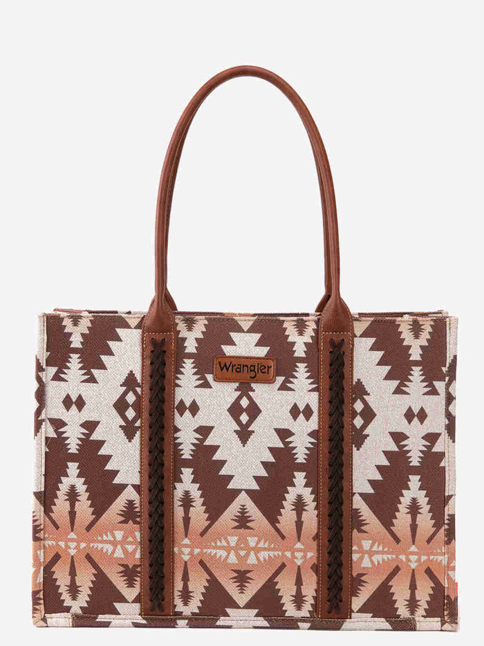 Wrangler Southwest Print Wide Tote - Light Coffee (WG2203-8119)