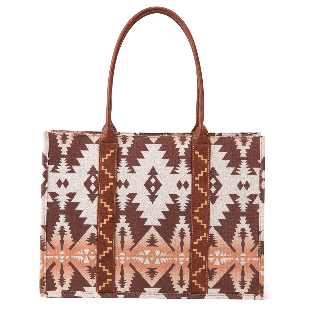 Wrangler Southwest Print Wide Tote - Light Coffee (WG2203-8119)