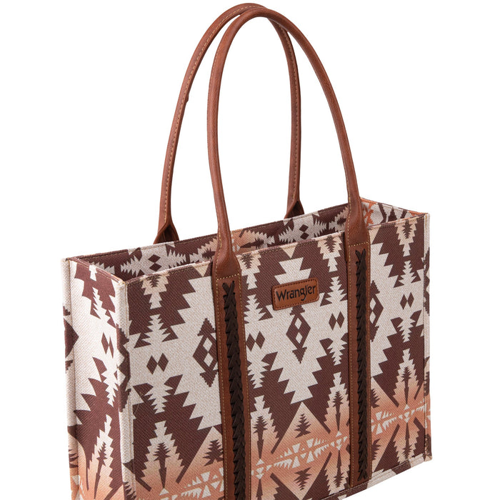 Wrangler Southwest Print Wide Tote - Light Coffee (WG2203-8119)