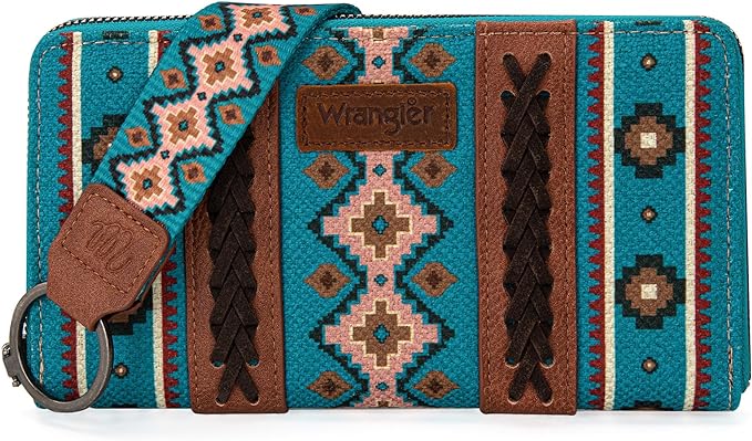 Wrangler Wallet - Turquoise Aztec