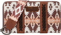 Wrangler Wallet - Light Coffee Aztec