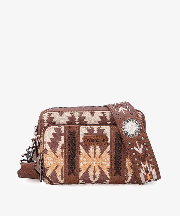 Wrangler Aztec Crossbody - Light Coffee