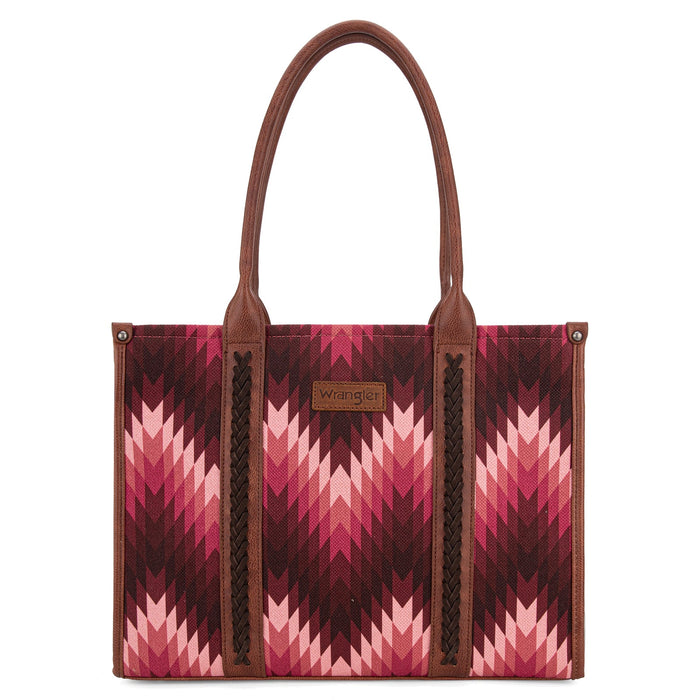 Wrangler Southwest Print Wide Tote - Dark Pink (WG2211-8119DPK)