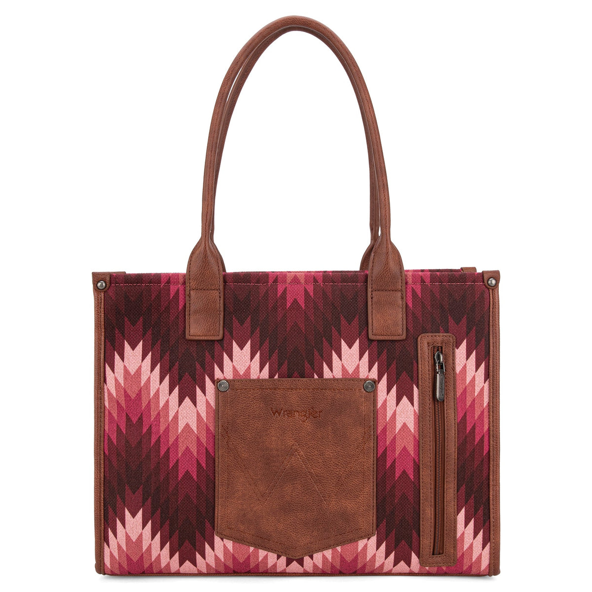 Wrangler Southwest Print Wide Tote - Dark Pink (WG2211-8119DPK)