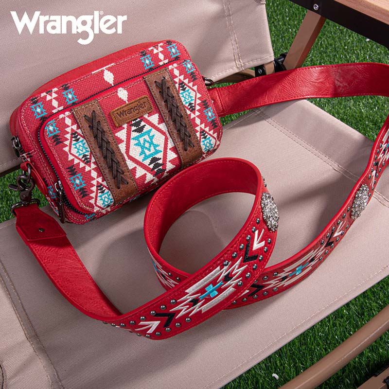 Wrangler Aztec Crossbody - Red