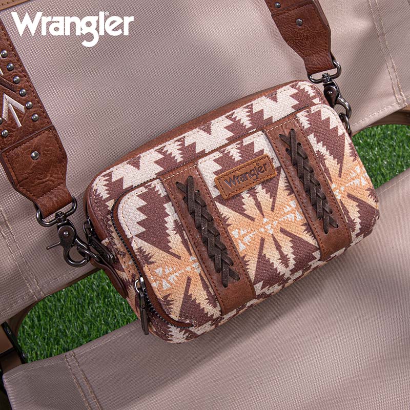 Wrangler Aztec Crossbody - Light Coffee