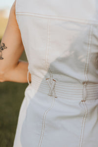 Louisiana Denim Dress - White