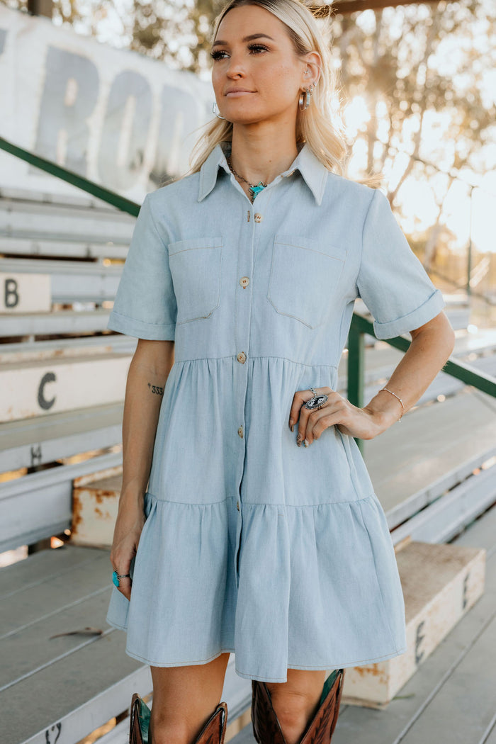 Nevada Denim Dress - Light Wash