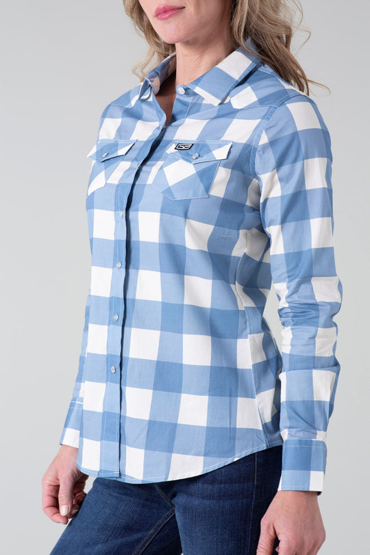 Kimes Ranch Long Sleeved Shirt - Malcom Buffalo Plaid Blue