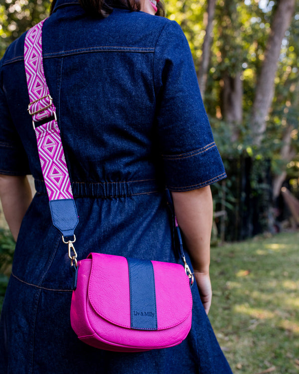 Liv & Milly - Lizzie Crossbody (Pink & Navy)