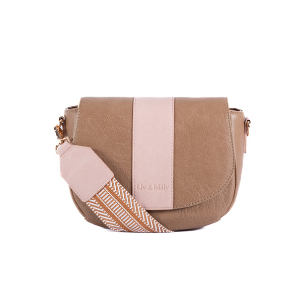 Liv & Milly - Lizzie Crossbody (Caramel/Pastel Pink)