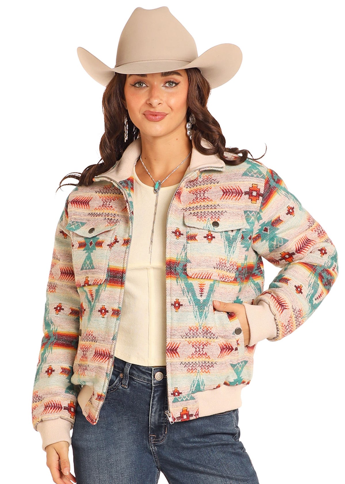 Rock & Roll Cowgirl - Women's Bomber Jacket (BW92C04331)