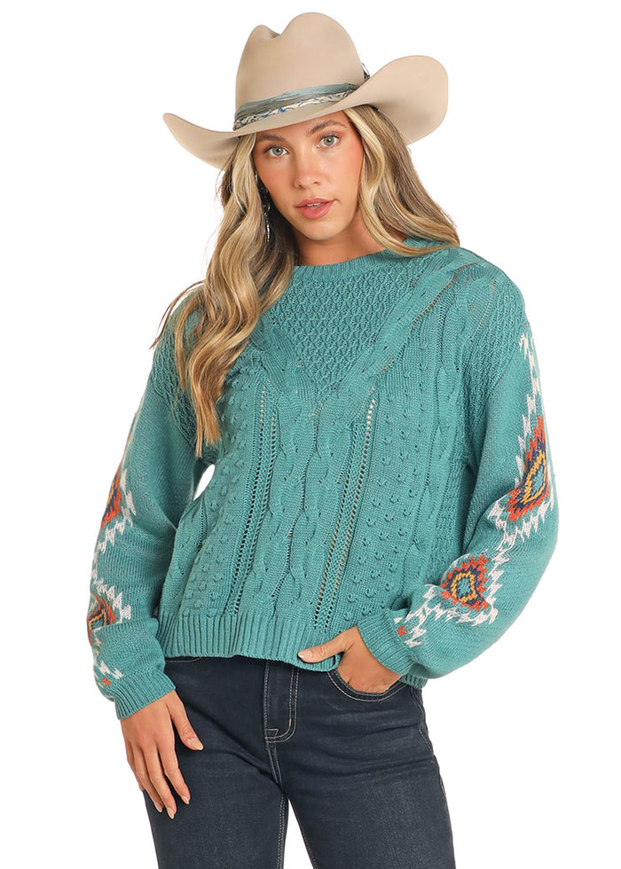 Rock & Roll - Women's Aztec Sweater (BW32T04469)