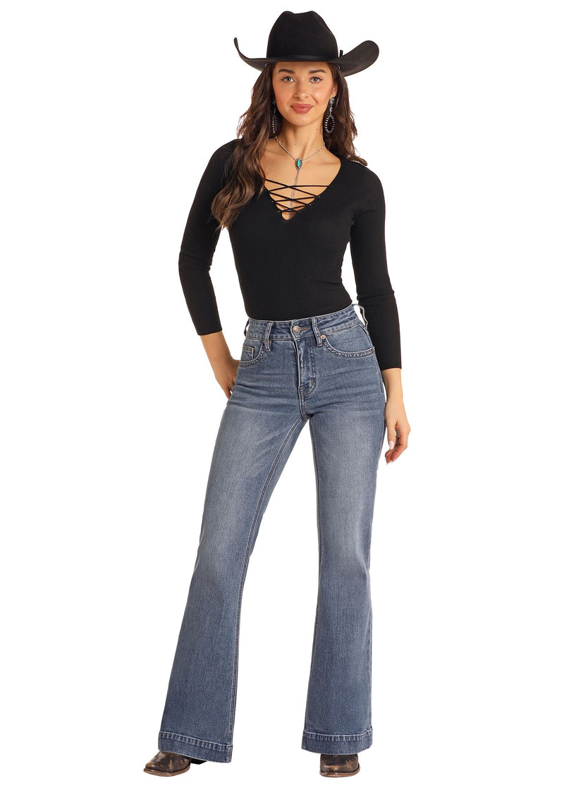 Rock & Roll Cowgirl Jeans - BW5HD05333 - High Rise Trouser