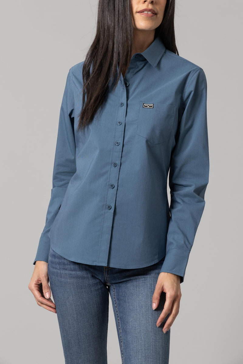 Kimes Ranch Long Sleeved Shirt - Linville Slate Blue