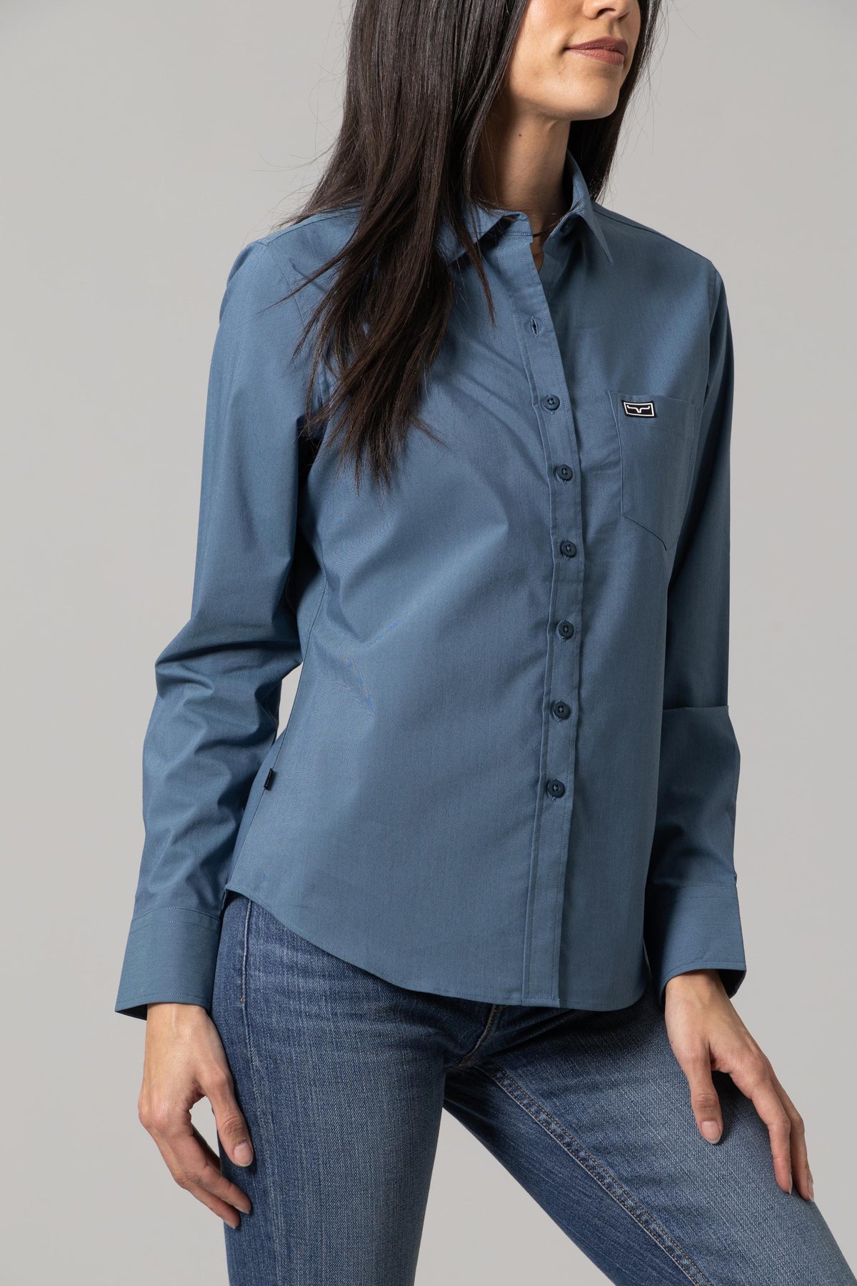 Kimes Ranch Long Sleeved Shirt - Linville Slate Blue