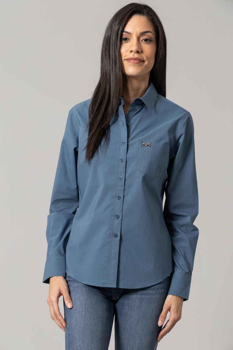 Kimes Ranch Long Sleeved Shirt - Linville Slate Blue