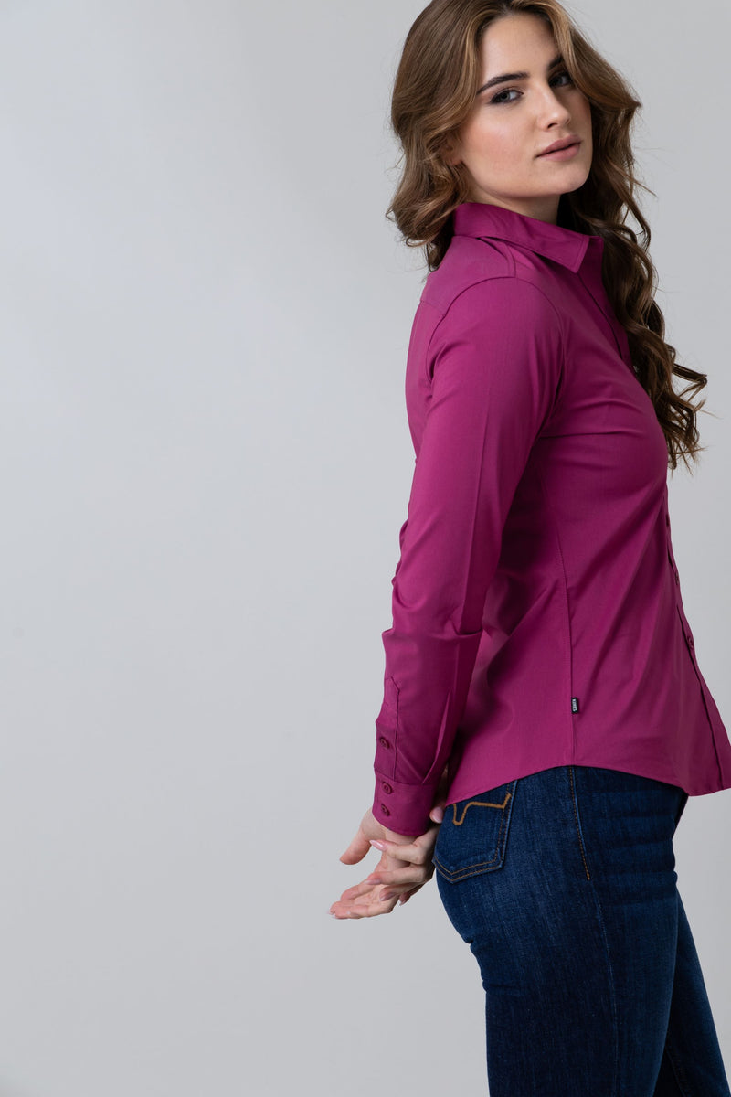 Kimes Ranch Long Sleeved Shirt - Linville Magenta