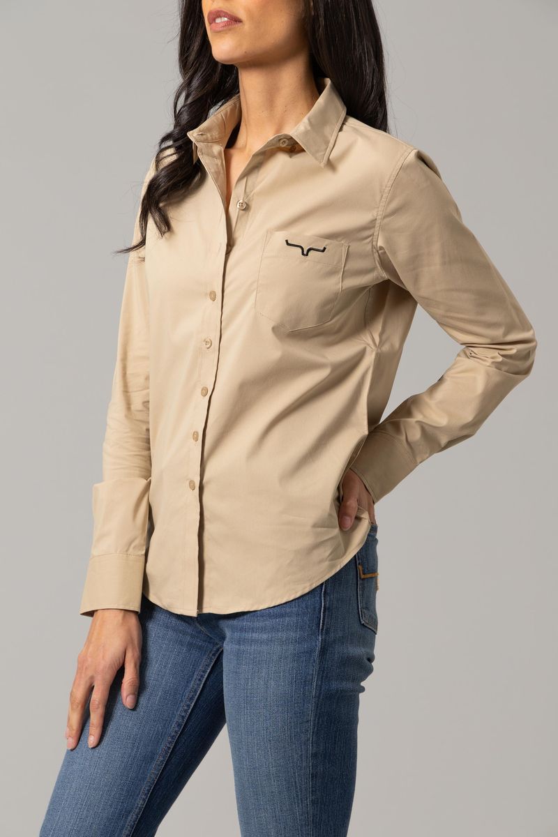 Kimes Ranch Long Sleeved Shirt - KR Team Khaki