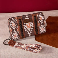 Wrangler Wallet - Dark Coffee Aztec