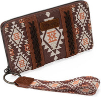 Wrangler Wallet - Dark Coffee Aztec