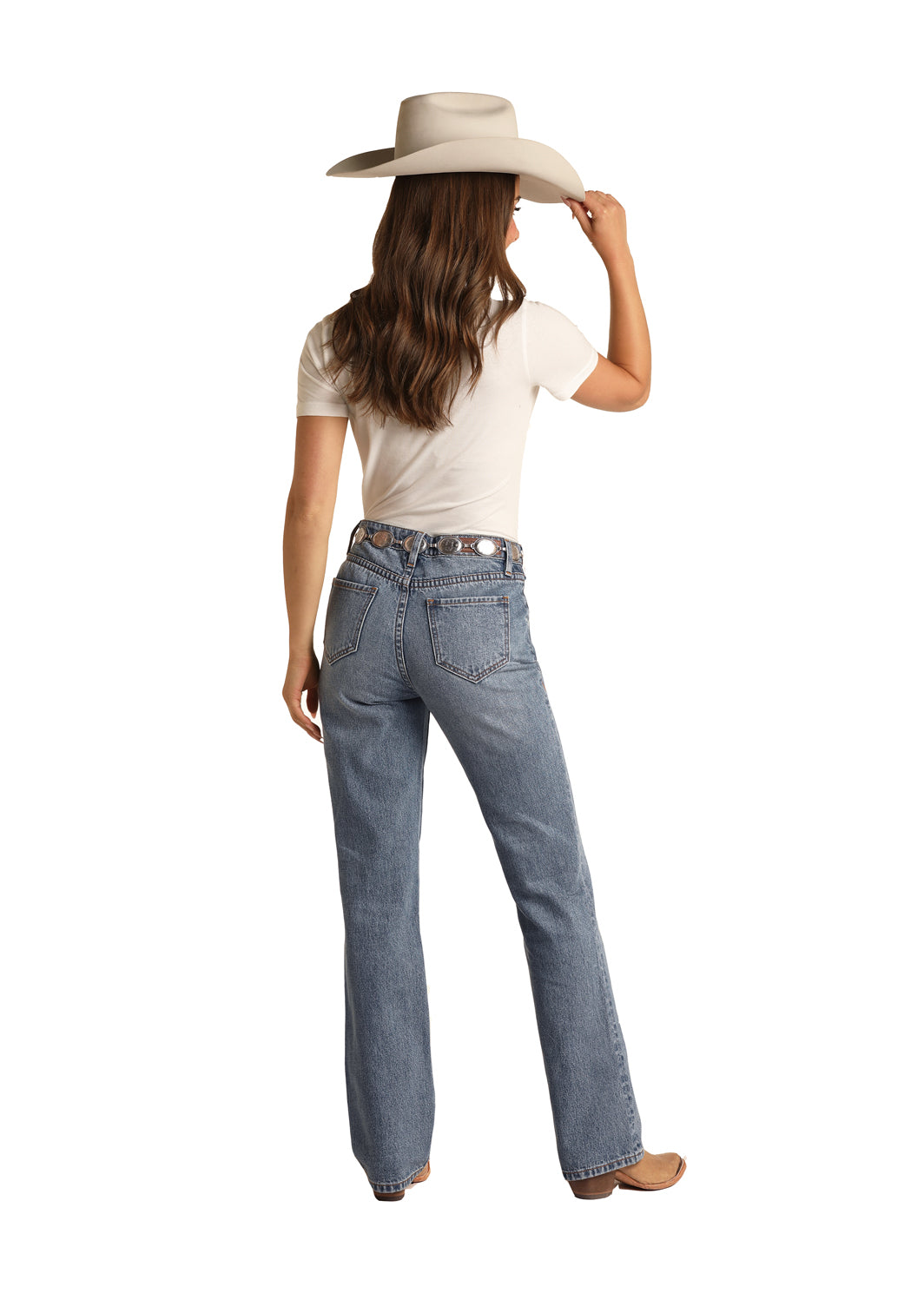 High waisted hot sale cowgirl jeans