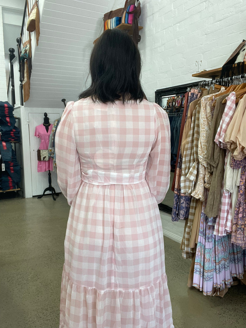 Kelly Dress - Pink Gingham