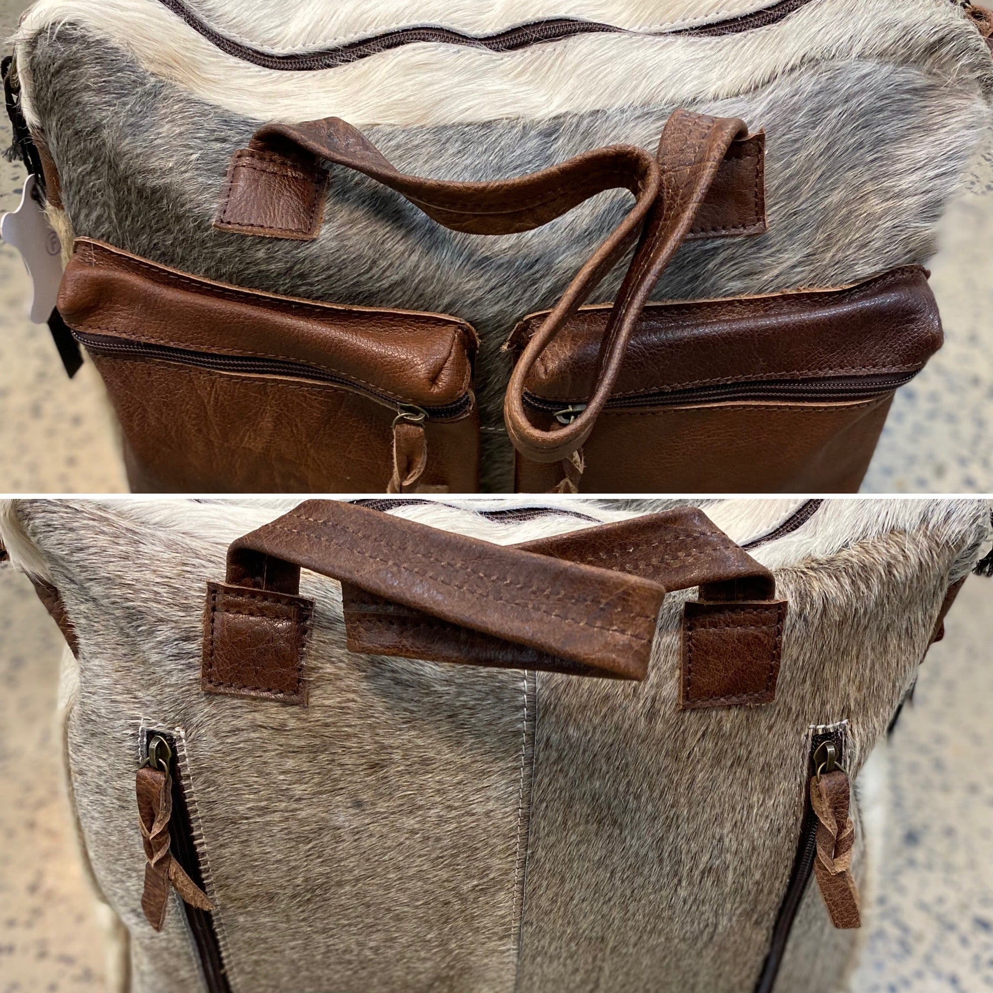 Cowhide best sale nappy bag