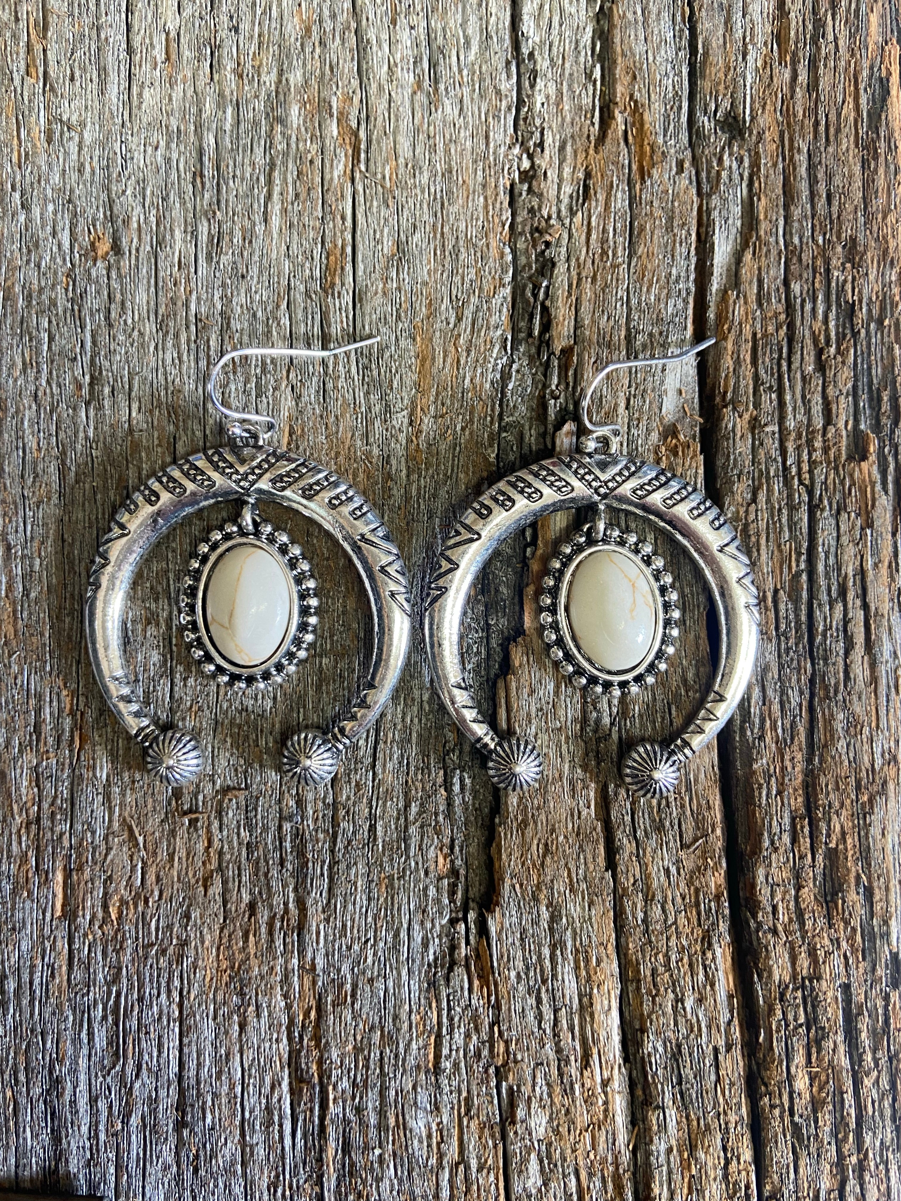 Western shop hoop earrings